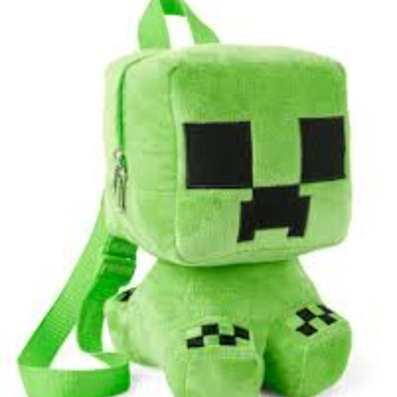 Green Creeper Plush Backpack - Picture 1 of 5